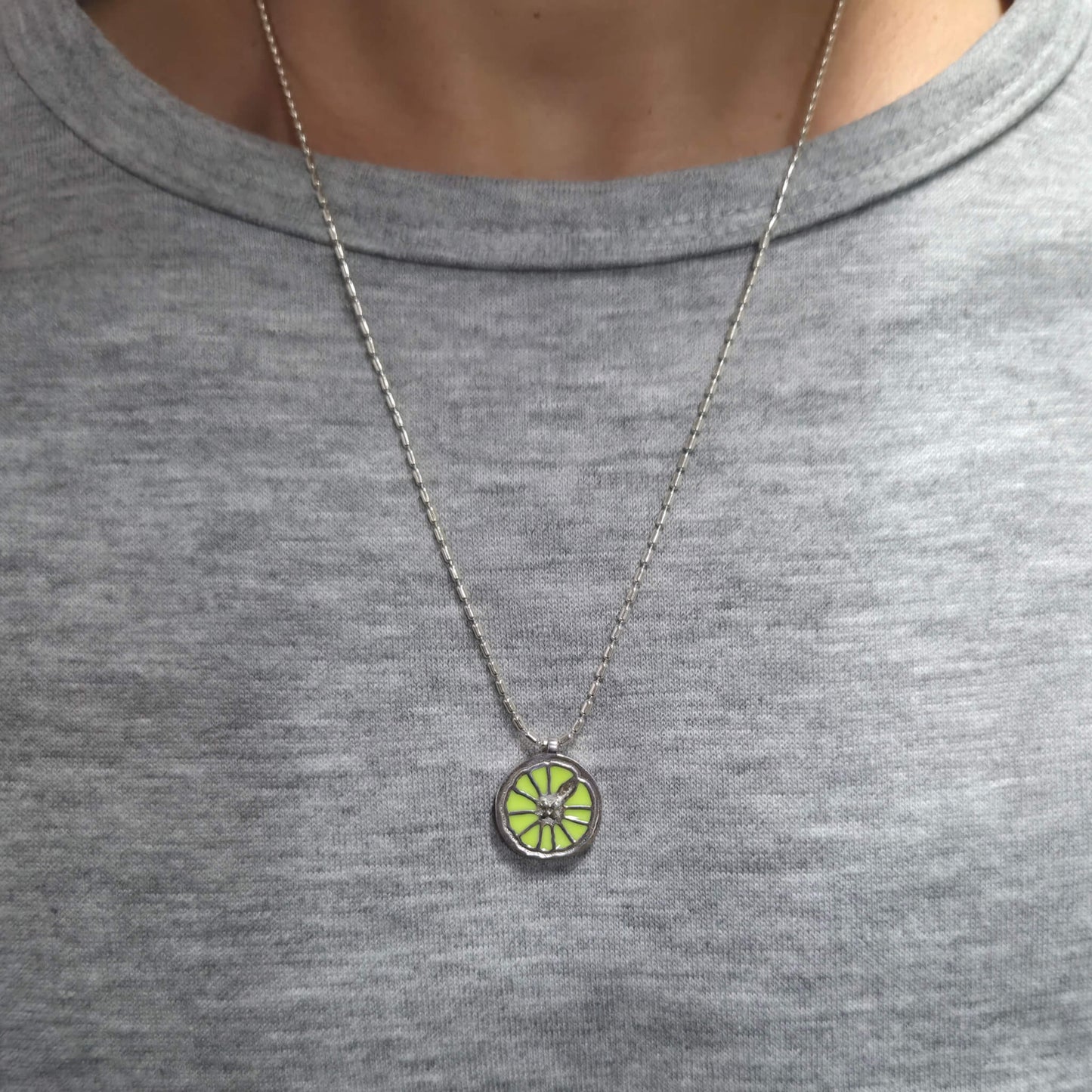 Orange Necklace On It
