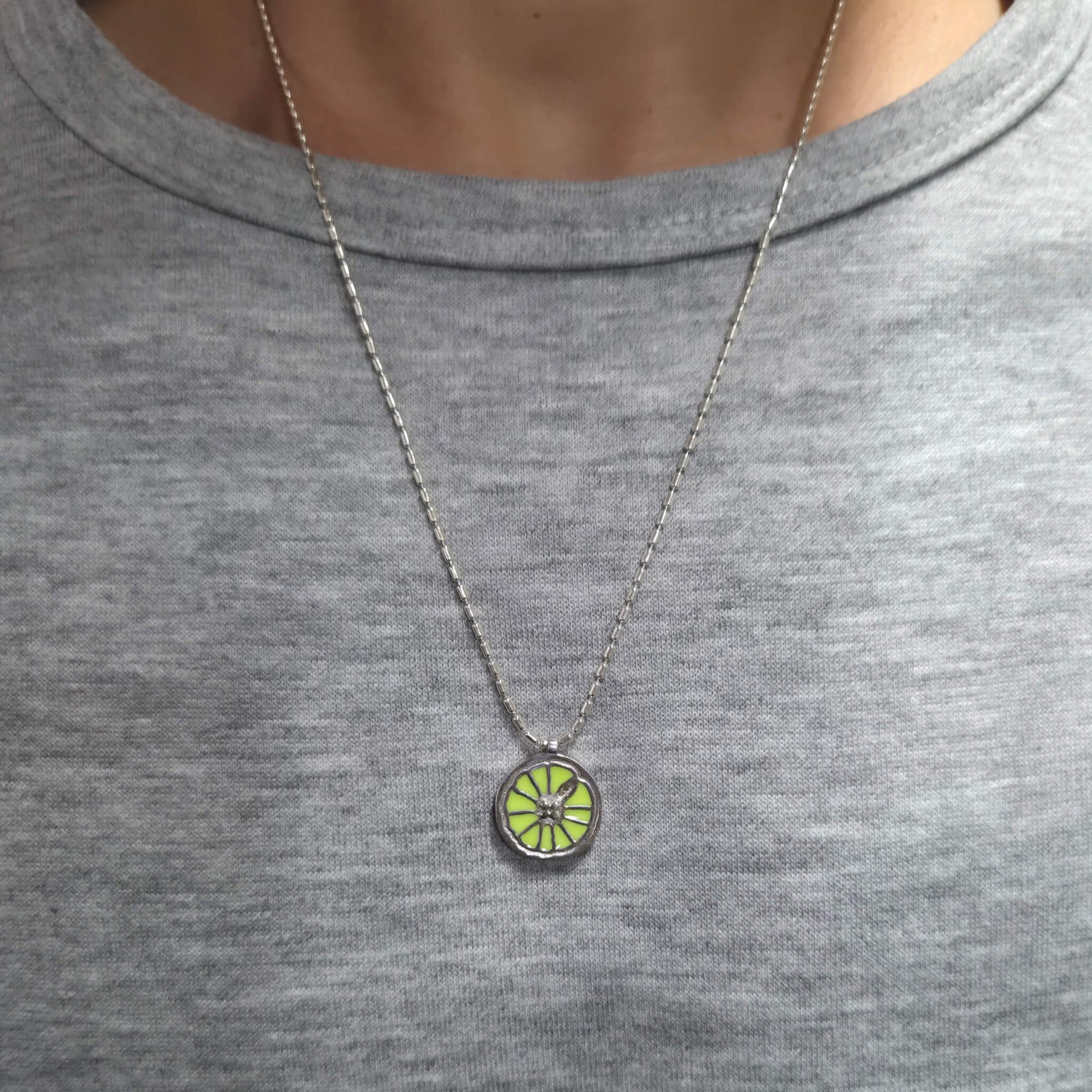 Orange Necklace On It