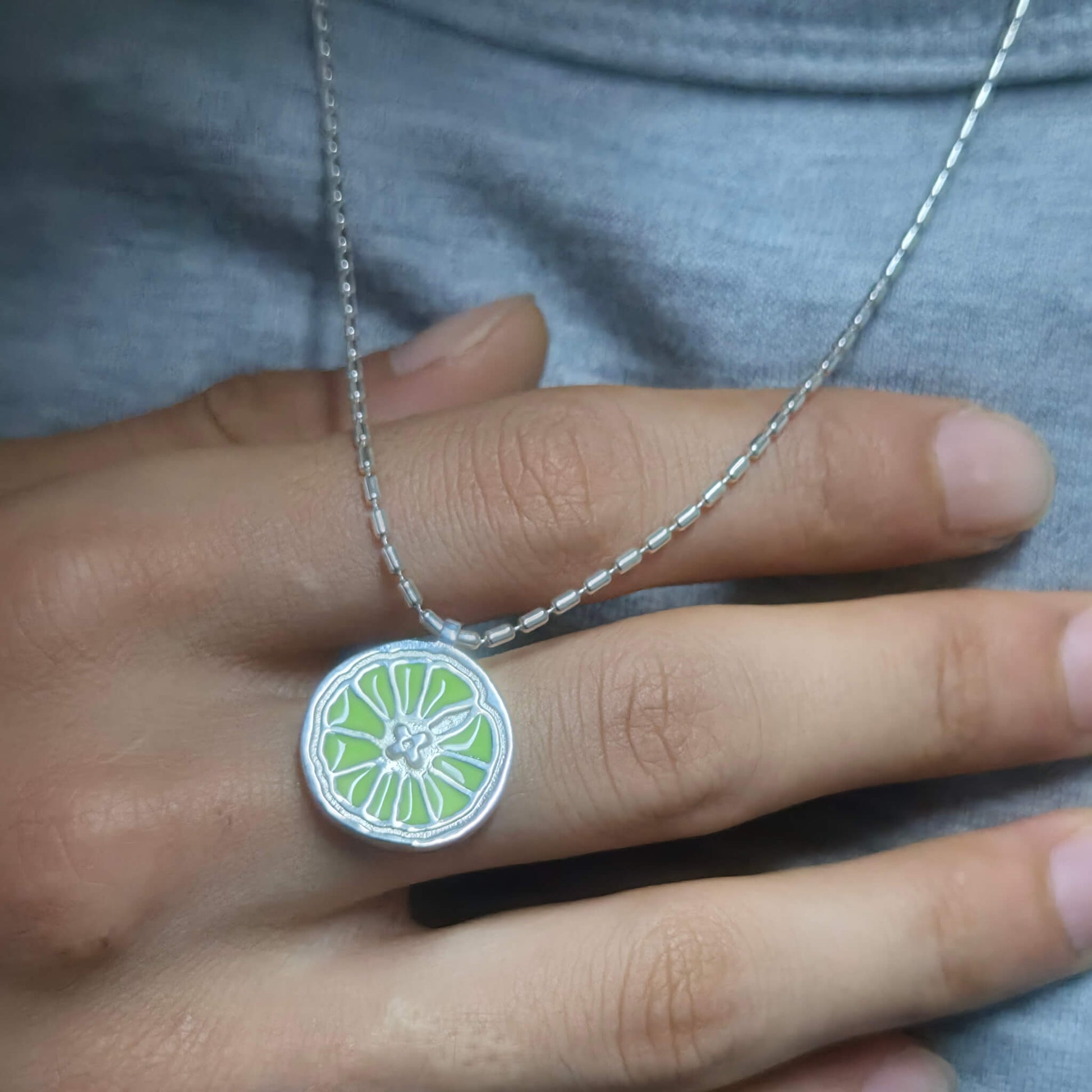 Orange Necklace On It 4