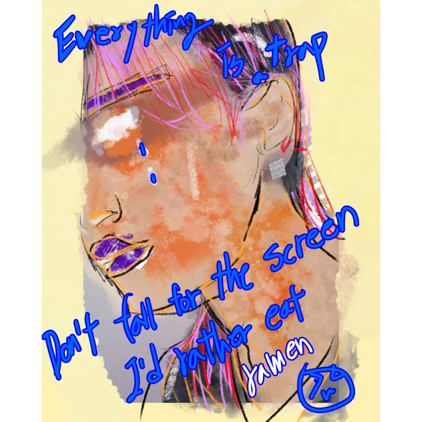 Ramen earring poster
