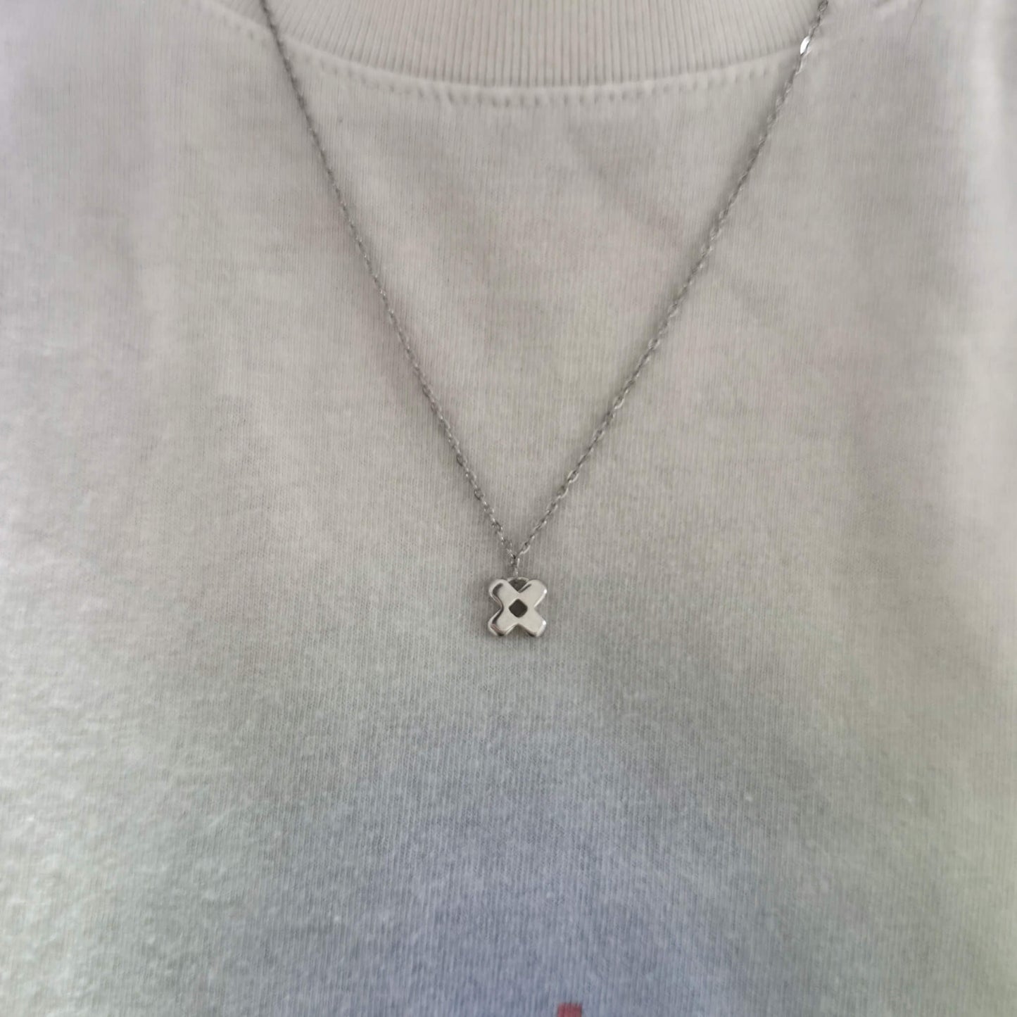 Wearing Bandage Necklace Front View